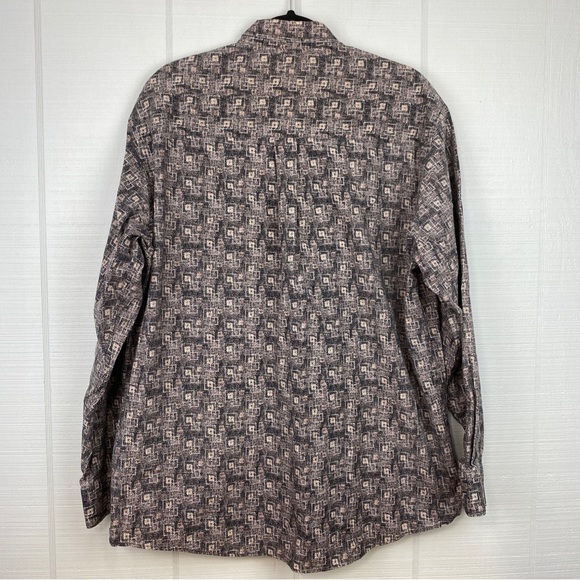 Munsingwear Men’s Long Sleeve Button Up Shirt 70s 80s Print Size XLT - Picture 3 of 5